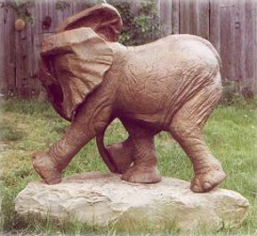 Baby Elephant "Ely" Sculpture silicon bronze by Meg White
