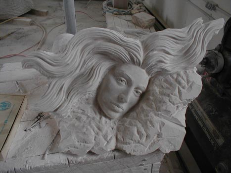 Face sculpture by Meg White