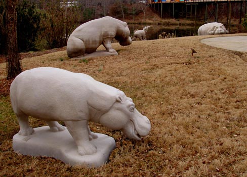 Hippo Pod, sculptures by Meg White